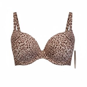 Victoria's Secret The Nakeds Lined Perfect Coverage Underwire Bra - Animal Print